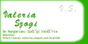 valeria szogi business card